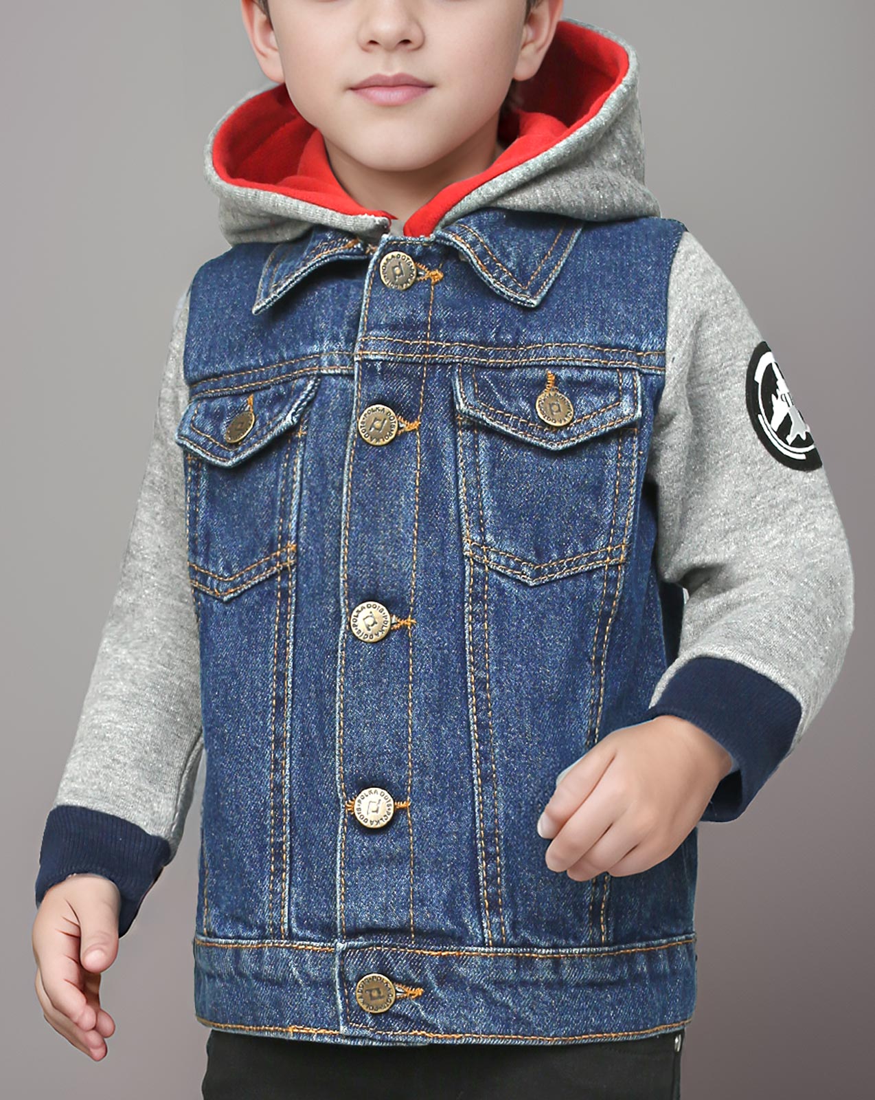 Boys denim hoodie on sale