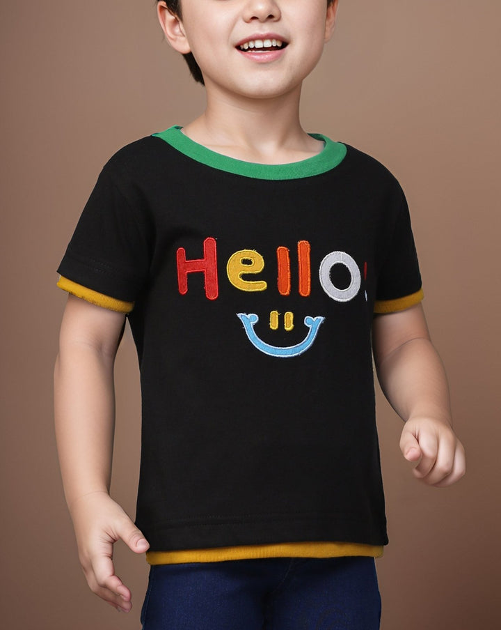 BOYS PRINTED T - SHIRT - Polkadots - 13731PD - 217417 - BOYS PRINTED T - SHIRT