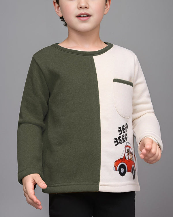 BOYS SWEAT SHIRT - Polkadots - 13889AY - 220322 - BOYS SWEAT SHIRT