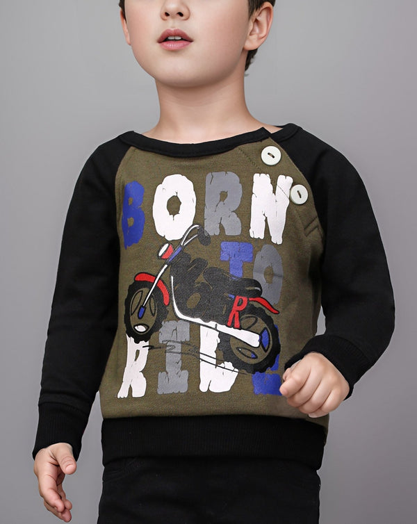 BOYS SWEAT SHIRT - Polkadots - 13118HG - 205906 - BOYS SWEAT SHIRT