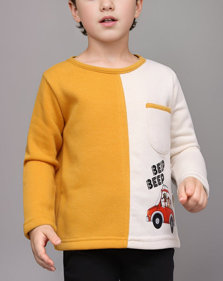 BOYS SWEAT SHIRT - Polkadots - 13889AY - 220327 - BOYS SWEAT SHIRT