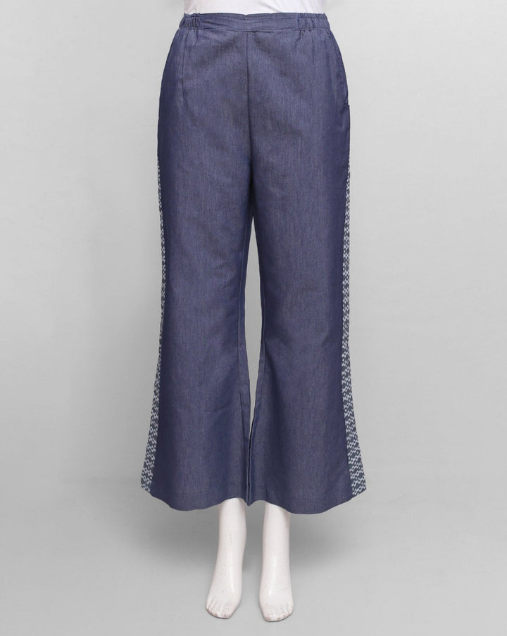 DENIM BELL BOTTOM TROUSERS (MINOR FAULT) - Polkadots - 13892PD - 220422 - DENIM BELL BOTTOM TROUSERS (MINOR FAULT)