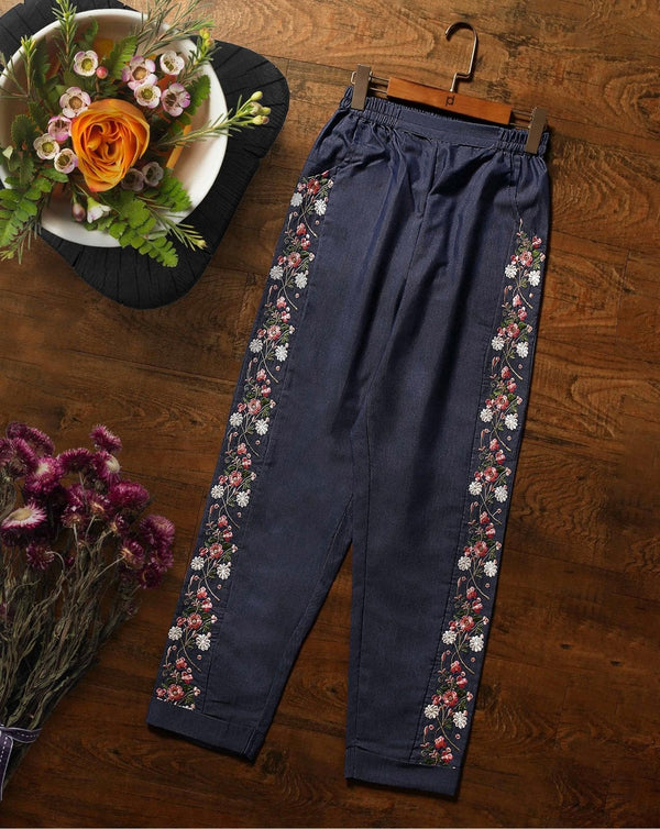 | DENIM EMBROIDERED STRAIGHT PANT (MINOR FAULT) | - Polkadots - 11443PD - 068142 - DENIM EMBROIDERED STRAIGHT PANT - Polkadots - 11443PD - 072376 - DENIM EMBROIDERED STRAIGHT PANT