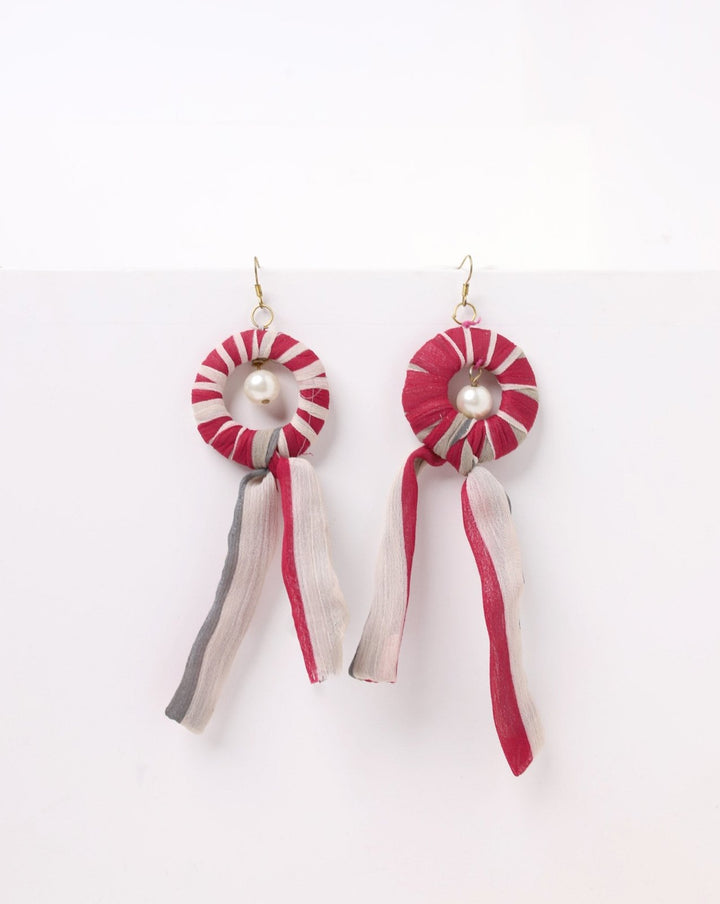 | FABRIC EARINGS | - Polkadots - 14281RF - 225628 - | FABRIC EARINGS |