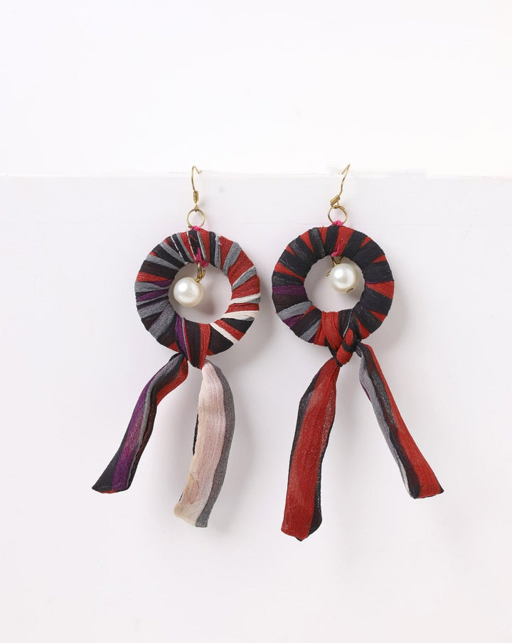 | FABRIC EARINGS | - Polkadots - 14281RF - 225629 - | FABRIC EARINGS |