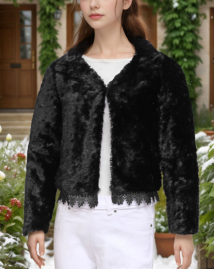 FUR JACKET - Polkadots - 13983AR - 221896 - FUR JACKET