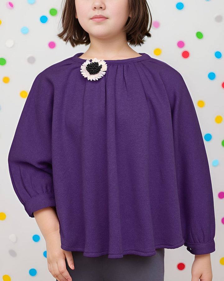 GIRLS CAPE STYLE TOP - Polkadots - 14109PD - 223372 - GIRLS CAPE STYLE TOP