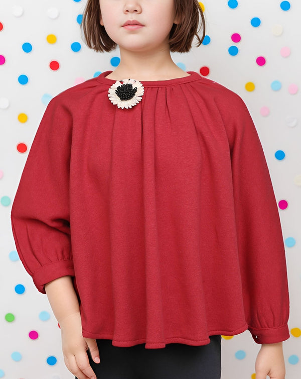 GIRLS CAPE STYLE TOP - Polkadots - 14109PD - 223377 - GIRLS CAPE STYLE TOP