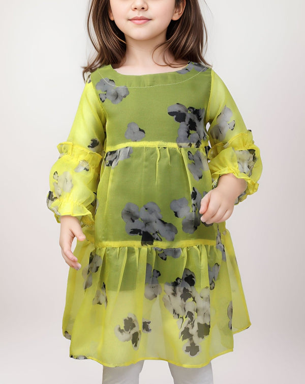 GIRLS TIERED DRESS - Polkadots - 13539PD - 214692 - GIRLS TIERED DRESS