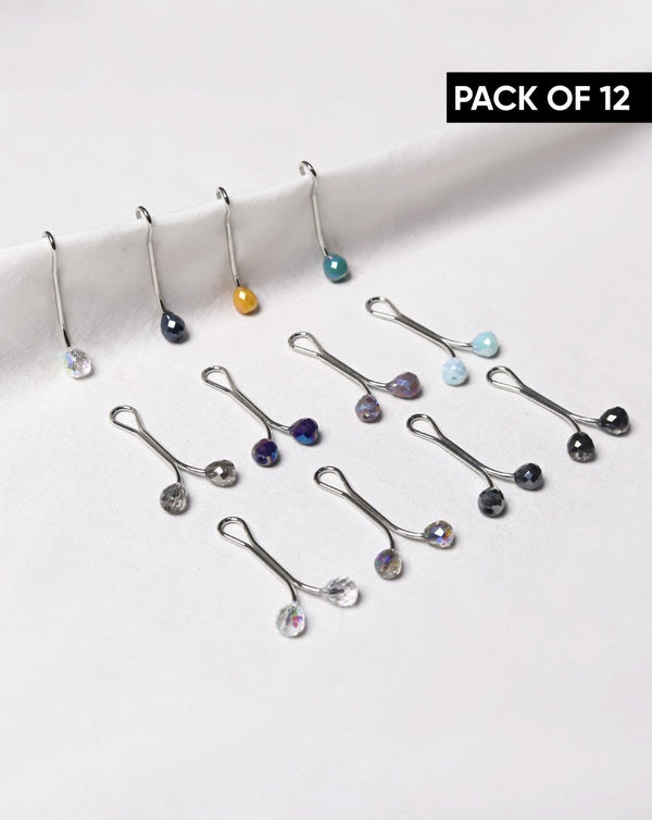 PACK OF 12 HIJAB PINS - Polkadots - 14253JD - 225129 - PACK OF 12 HIJAB PINS