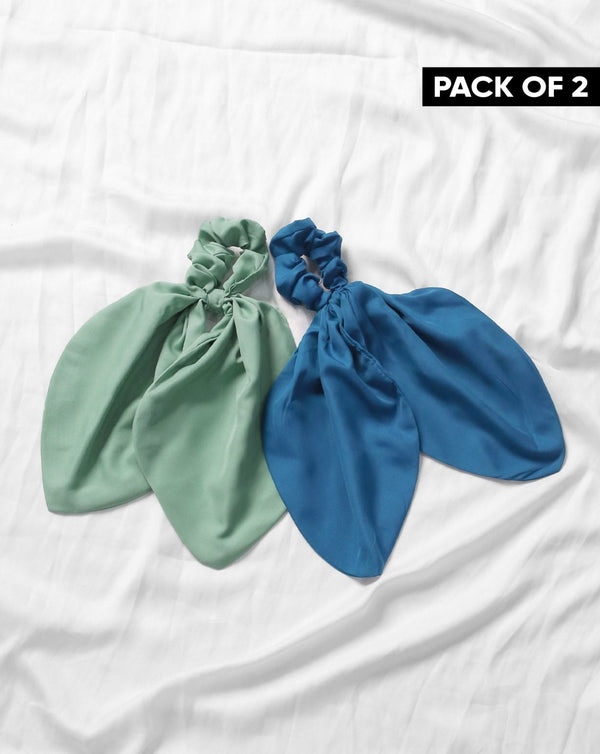 | PACK OF 2 PLAIN SCRUNCHIES | - Polkadots - 12624RFPack9-215436 - | PACK OF 2 PLAIN SCRUNCHIES |