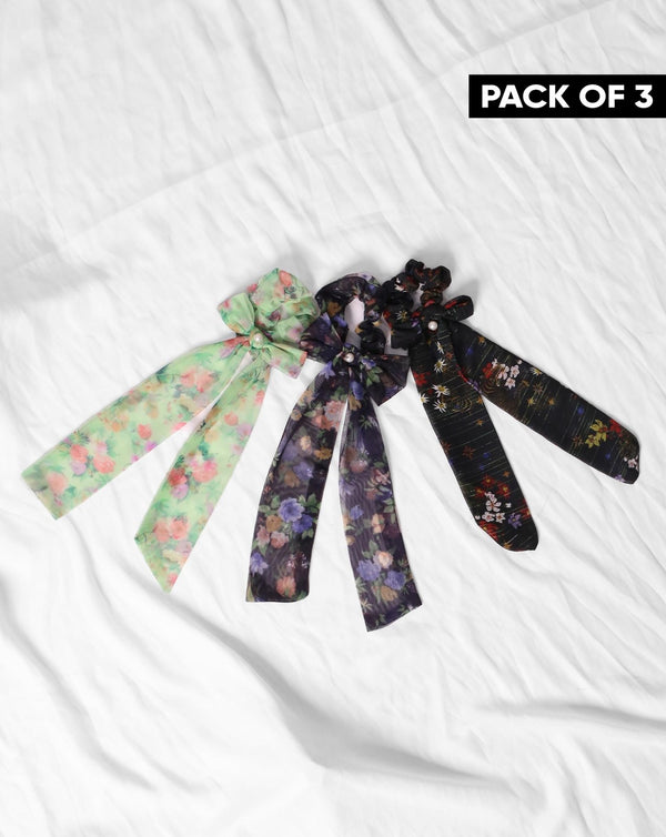 | PACK OF 3 PRINTED SCRUNCHIES | - Polkadots - 12782RFPack10-214581 - | PACK OF 3 PRINTED SCRUNCHIES |