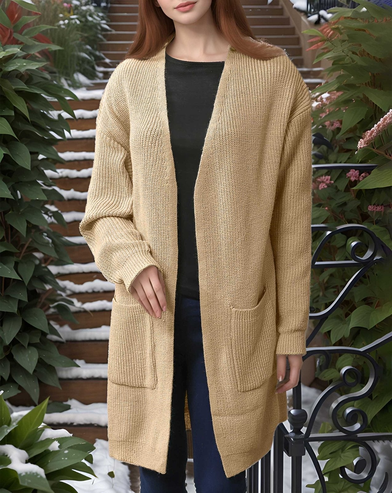 Long coat cardigan ladies best sale