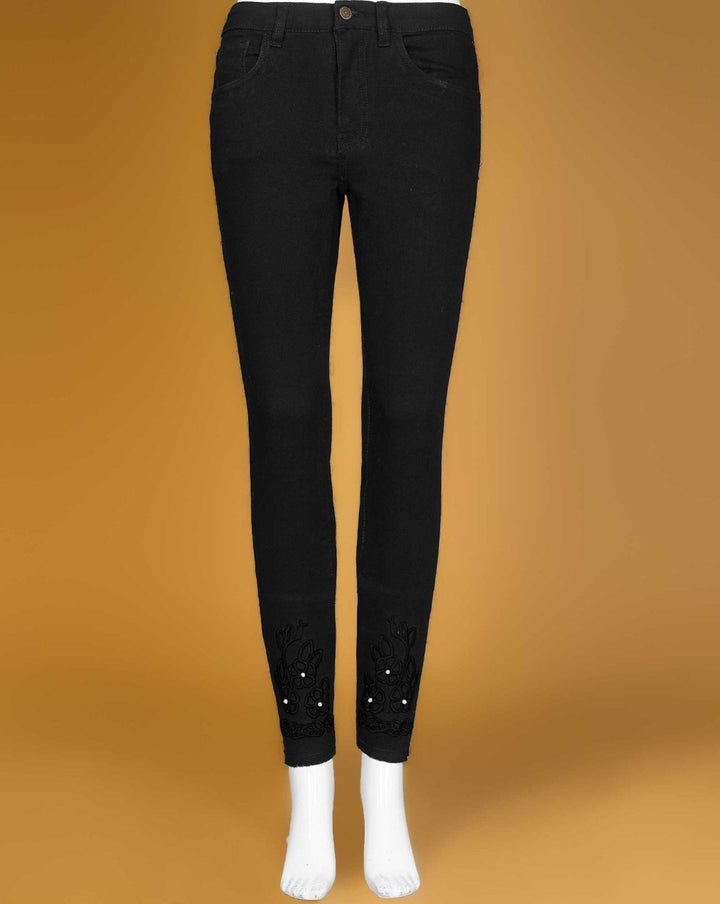 EMBROIDERED JEANS - Polkadots - 11210ZJ-193368 - EMBROIDERED JEANS