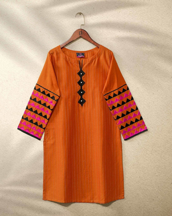 EMBROIDERED KURTI - Polkadots - 11281AMY-064585 - EMBROIDERED KURTI