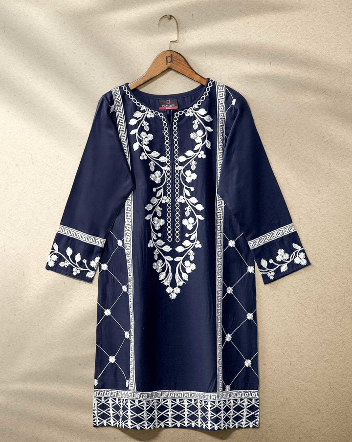 EMBROIDERED KURTI - Polkadots - 10309AMY-045651 - EMBROIDERED KURTI