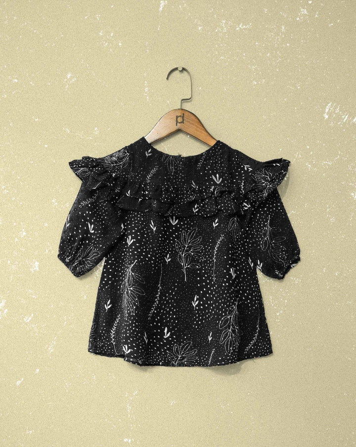 GIRLS CAPE TOP - Polkadots - 12898HG-200516 - GIRLS CAPE TOP