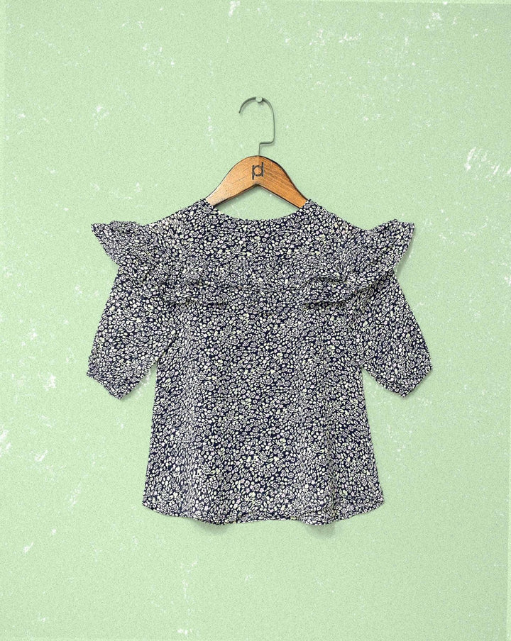 GIRLS CAPE TOP - Polkadots - 12898HG-200521 - GIRLS CAPE TOP