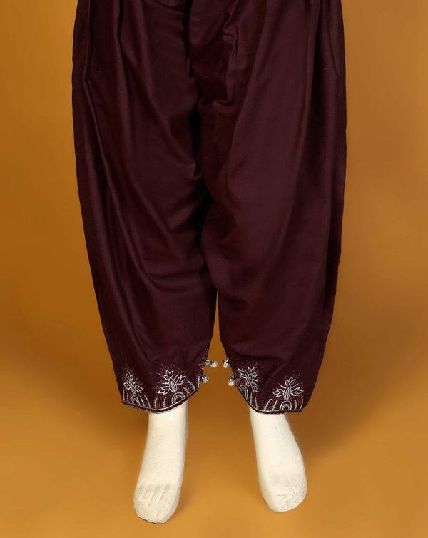 GIRLS EMBROIDERED SHALWAR - Polkadots - 11878PD-077053 - GIRLS EMBROIDERED SHALWAR