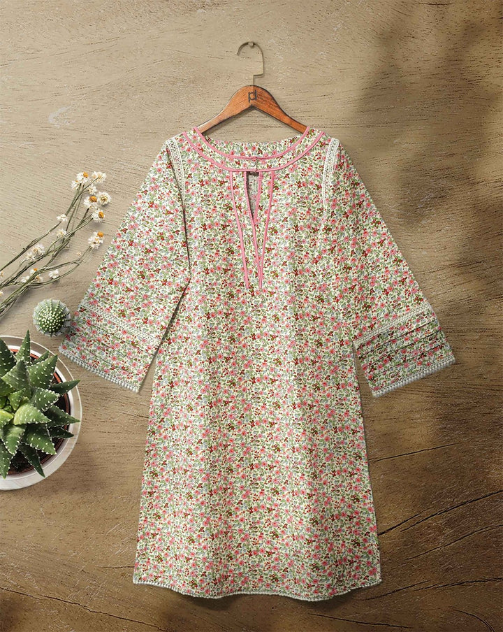 PRINTED KURTI - Polkadots - 12574HG-192532 - PRINTED KURTI