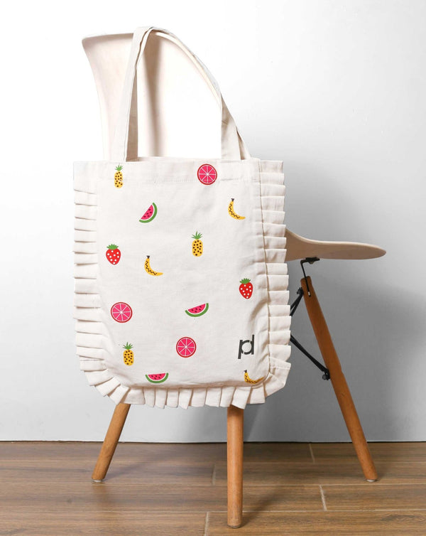 PRINTED TOTE BAG - Polkadots - 13203RF-207219 - PRINTED TOTE BAG